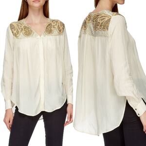 Embroidered Cream Blouse